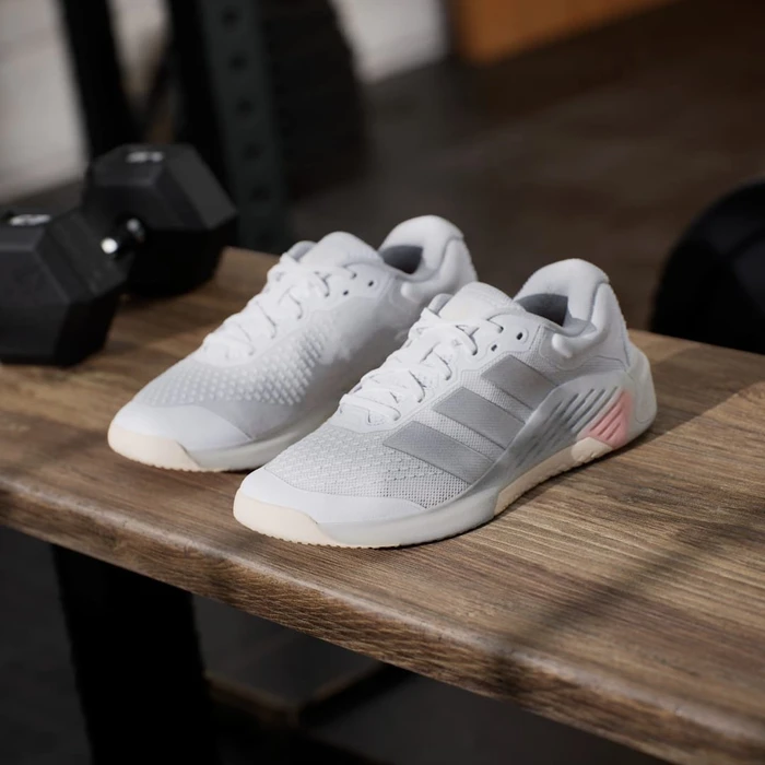 adidas Dropset 4 Power cloud white/silver metallic/lucid orange (Damen)