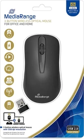 MediaRange 3-Button Wireless Optical Mouse schwarz, USB (MROS209)