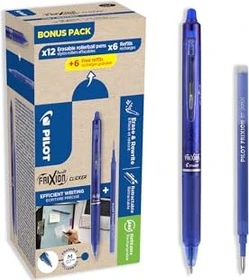 Pilot FriXion Ball Clicker 0.7mm BLRT-FR7-L, 12er-Pack Tintenroller (Mine) blau