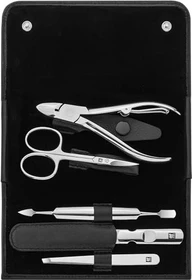 Zwilling Classic Inox Druckknopf-Etui Maniküre/Pediküre-Set 5-teilig schwarz