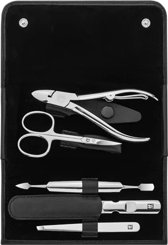 Zwilling Classic Inox Druckknopf-Etui Maniküre/Pediküre-Set 5-teilig schwarz