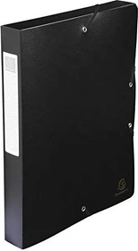 Exacompta Archivbox Kunststoff blickdicht 40mm, A4, schwarz