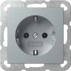 Gira System 55 SCHUKO-Steckdose 16A 250V, alu