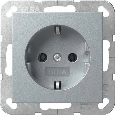 Gira System 55 SCHUKO-Steckdose 16A 250V, alu