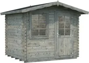 Palmako Emma 4.6m² Gartenhaus grau tauchgrundiert
