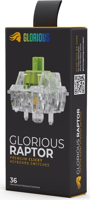 Glorious Raptor Clicky Switch, geschmiert, 36er-Pack