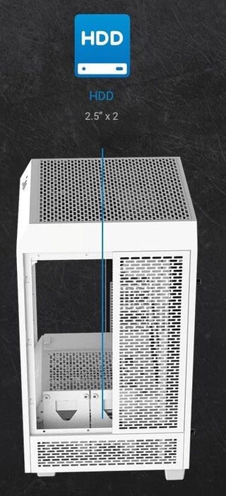 Thermaltake The Tower 100 Snow Edition, weiß, Glasfenster, Mini-ITX