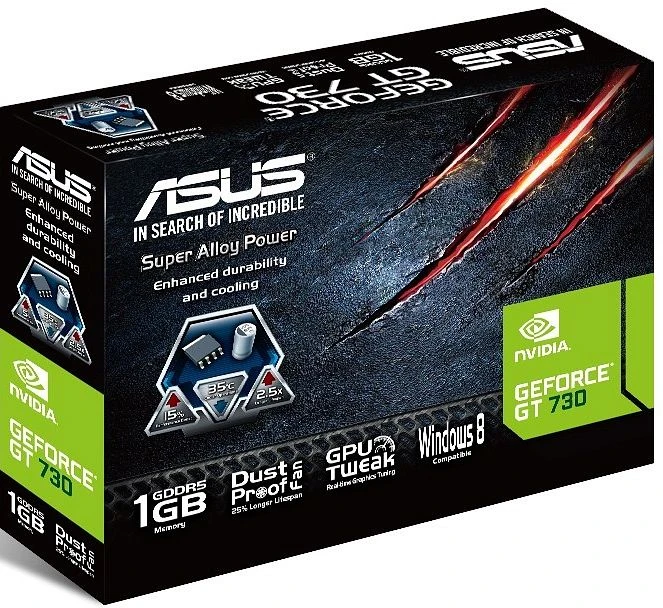 ASUS GeForce GT 730, GT730-2GD5-BRK, 2GB GDDR5, VGA, DVI, HDMI