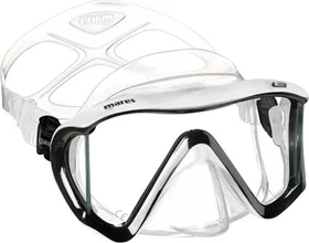 Mares I3 Dreiglasmaske silber/schwarz