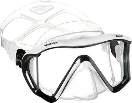 Mares I3 Dreiglasmaske silber/schwarz