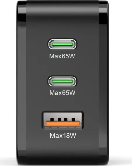 Hama Schnellladegerät 2x USB-C PD 1x USB-A QC 65W schwarz