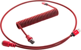 CableMod Pro Coiled Keyboard Cable USB Micro-B auf USB-A, Tastaturkabel (Spiral-Textilkabel), 1.5m, Republic Red