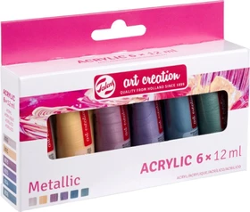 Royal Talens Art Creation Metallic Acrylfarben, 6 Farben, 12ml