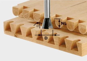 Festool HW S8 D20/17/15° Gratfräser, (D)20x17x49mm, 1 Stück