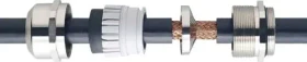 Wiska EMSKE-L 20 EMV-S Ex-EMV-Kabelverschraubung mit Kontaktfedereinsatz, Messing vernickelt, M20, lang