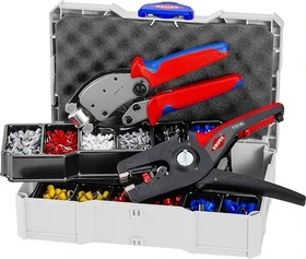 Knipex Twistor 16 Crimpzange inkl. Aderendhülsen-Sortiment inkl. Systainer, 17cm