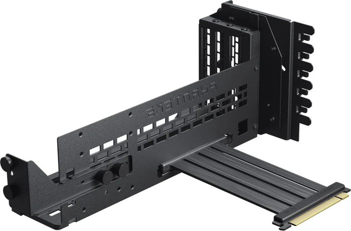 Phanteks Premium Vertical GPU Bracket Riser Card, gewinkelt, PCIe 4.0, 220mm, schwarz