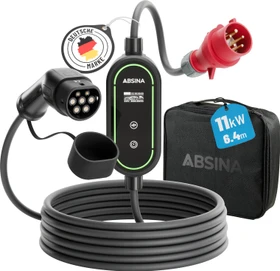 Absina Ladekabel Typ 2 CEE mit einstellbarem Ladestrom, 6.4m Ladekabel