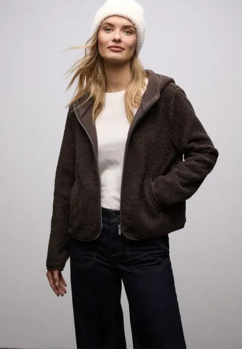 Street One Teddy Kapuzen Jacke molten earth (Damen)