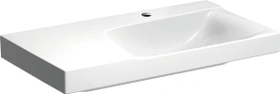 Geberit Xeno² Waschtisch 90x48cm, Hahnloch mittig, ohne Überlauf, Ablagefläche links, weiß/KeraTect