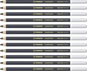 STABILO CarbOthello Kreidestift lampenschwarz, 12er-Pack