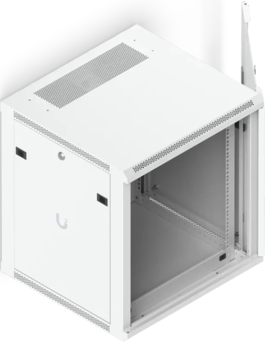 Ubiquiti 12U Rack Cabinet, 19" Wandgehäuse 12HE, Glastür, weiß, 560mm tief