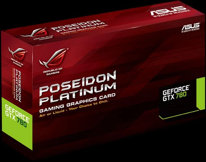 ASUS ROG Poseidon Platinum GeForce GTX 780, POSEIDON-GTX780-P-3GD5, 3GB GDDR5, 2x DVI, HDMI, DP