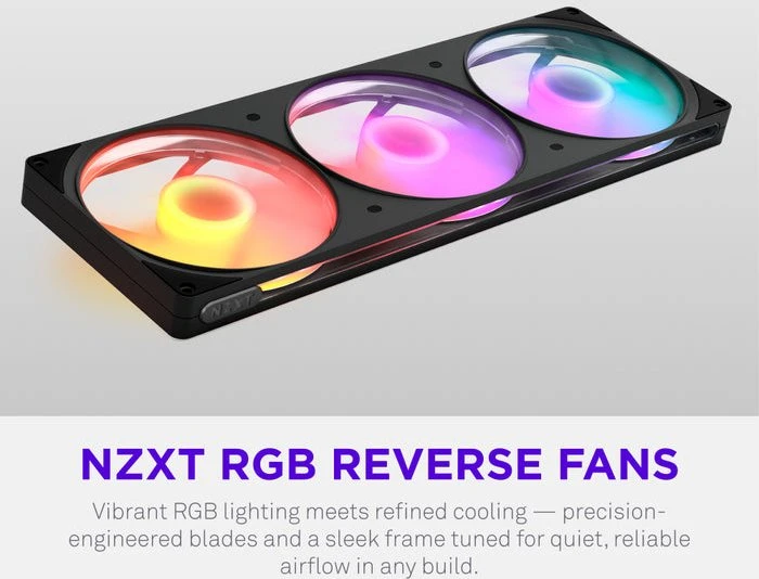 NZXT F420 RGB Reverse, schwarz, 3x 140mm
