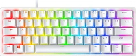 Razer Huntsman Mini, Mercury White, Razer Clicky Optical PURPLE, USB, US