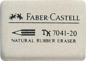 Faber-Castell 7041-20 Radierer latexfrei, weiß