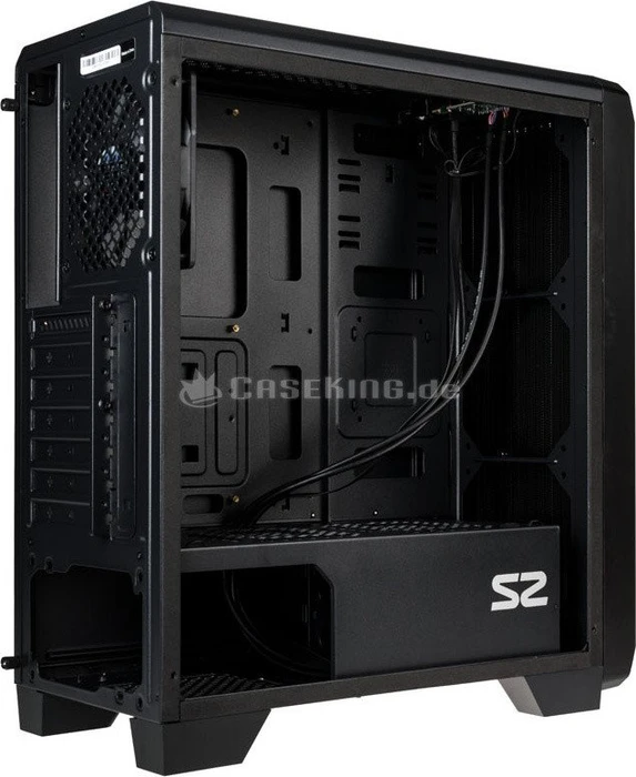 Zalman S2, schwarz, Acrylfenster