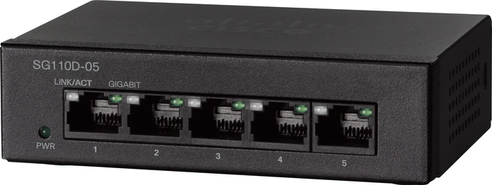 Cisco SG110 Desktop Gigabit Switch, 5x RJ-45