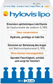 Hylovis lipo Augentropfen Einzeldosispipetten, 12ml (30x 0.4ml)