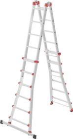Hailo M80 Alu 4-tlg. Teleskop-Mehrzweckleiter, 4x 6 Stufen