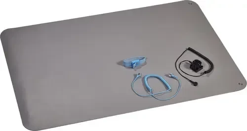 Wolfgang Warmbier ECOSTAT ESD Antistatik-Arbeitsmatte 90x61cm platin-grau