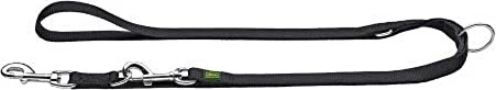 Hunter Extra Long Verstellbare Führleine für Hunde, Nylon, extra lang, strapazierfähhig, pflegeleicht, 2.5x300cm, schwarz