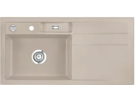 systemceram Bela 100 Einbau Becken links mit Ablauffernbedienung fango
