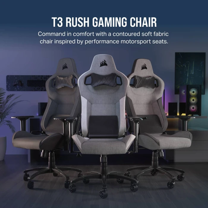 Corsair T3 Rush 2023 Gamingstuhl, grau/anthrazit