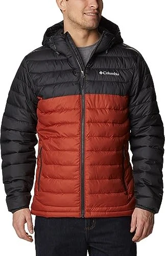 Columbia Powder Lite Hooded Jacke warp red/shark (Herren)