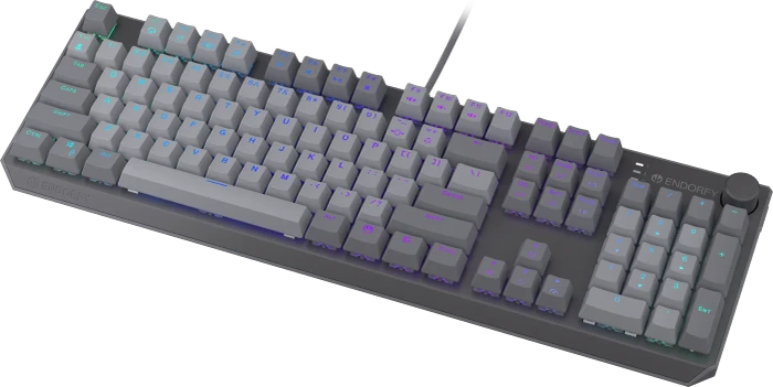 Endorfy Thock V2, PBT, grau, LEDs RGB, hot-swap, Endorfy RED, USB, US