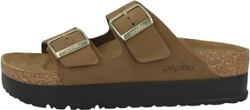 Birkenstock Arizona Flex Platform Nubukleder dark tea (Damen)