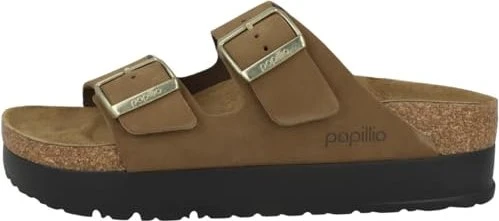 Birkenstock Arizona Flex Platform Nubukleder dark tea (Damen)