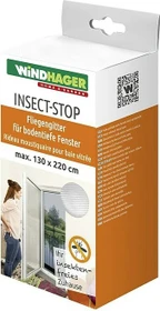 Windhager IS Fliegengitter für bodentiefe Fenster 130x220cm weiß