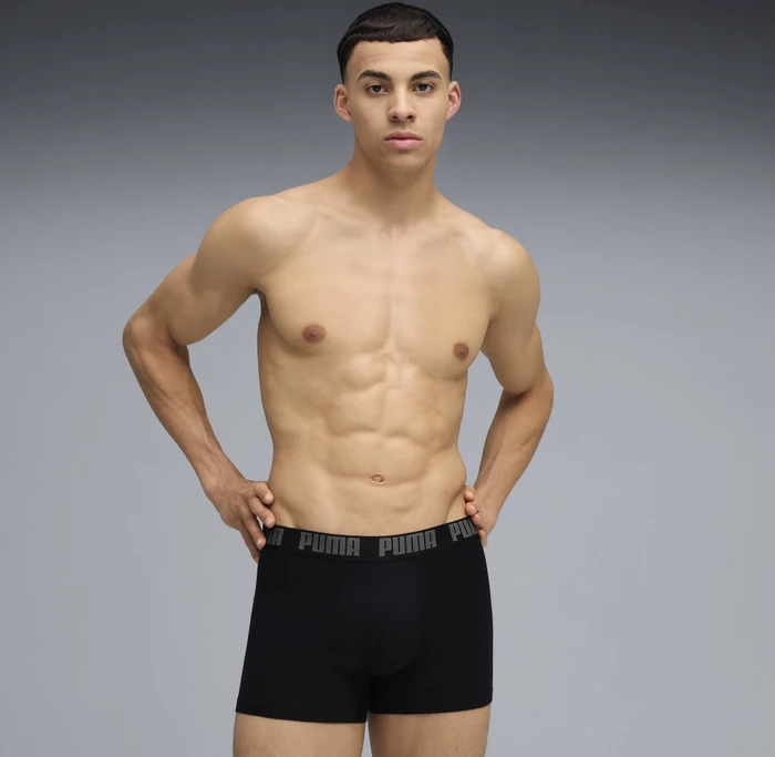 Puma 2er Boxer Briefs grey melange / black (Herren)