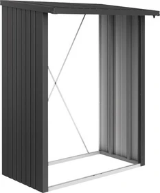 Biohort WoodStock 150 Kaminholzregal 157x102x199cm dunkelgrau-metallic