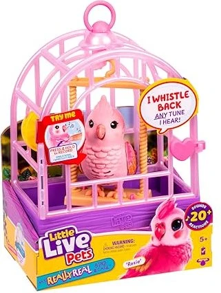Moose Toys Little Live Pets - My Really Real Bird & Cage Rosie
