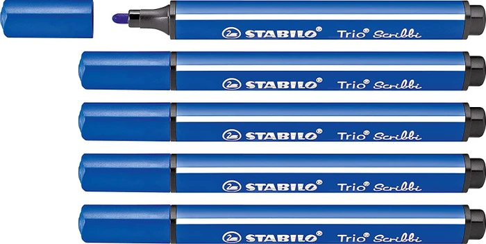 STABILO Trio Scribbi blau, 5er-Pack