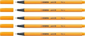 STABILO point 88 orange, 5er-Pack