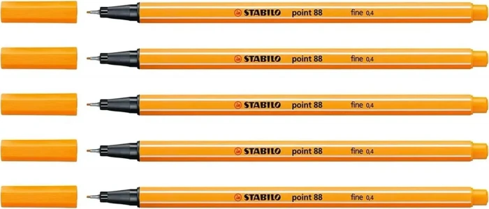 STABILO point 88 orange, 5er-Pack