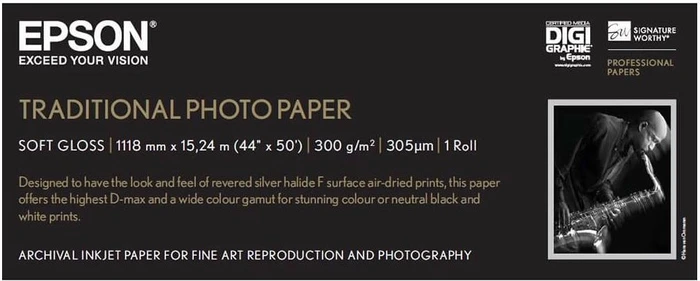Epson Traditional Fotopapier seidenmatt, 44", 300g/m², 15m